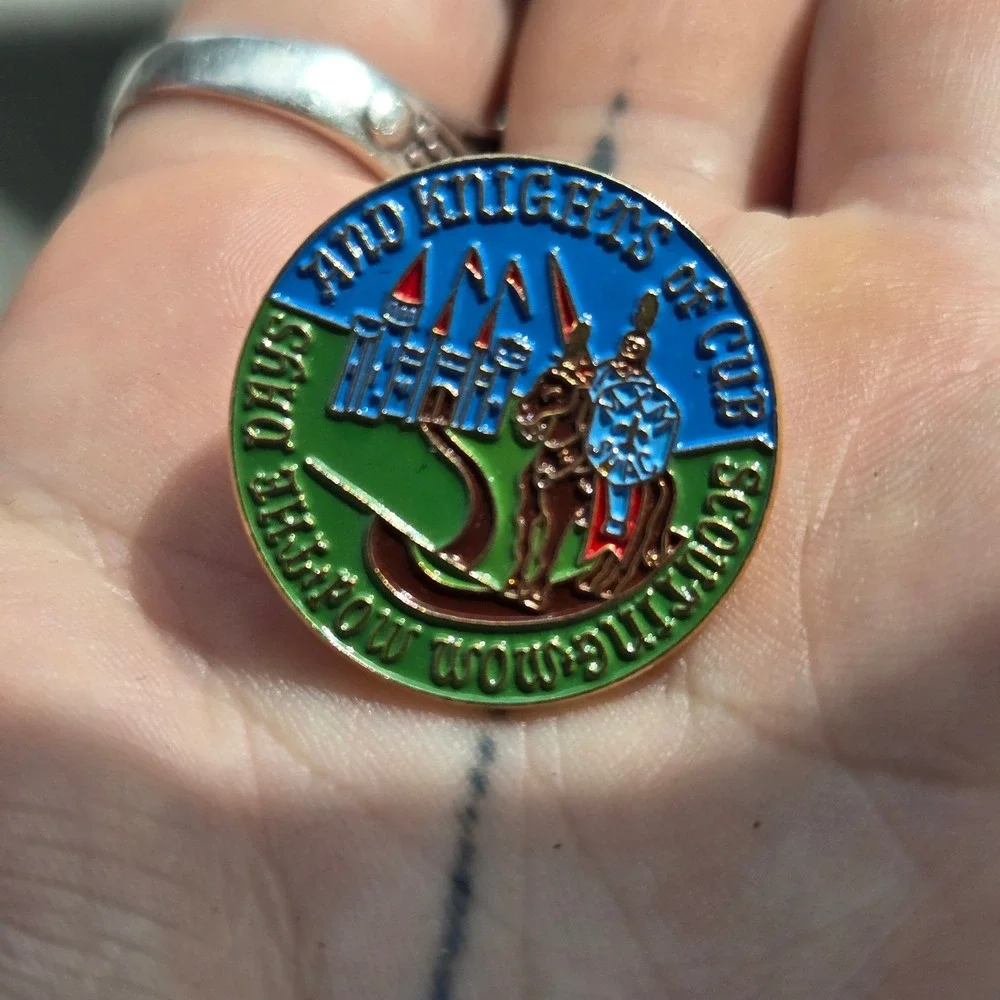 VTG BSA Pow Wow Pin Days & Knights Cub Scouting Boy Scouts Of America Green Gold
